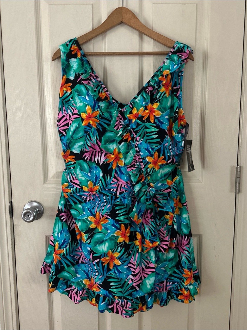Swim 365 Women's Plus Size 22 One Piece With Shorts Swim Dress Floral NEW